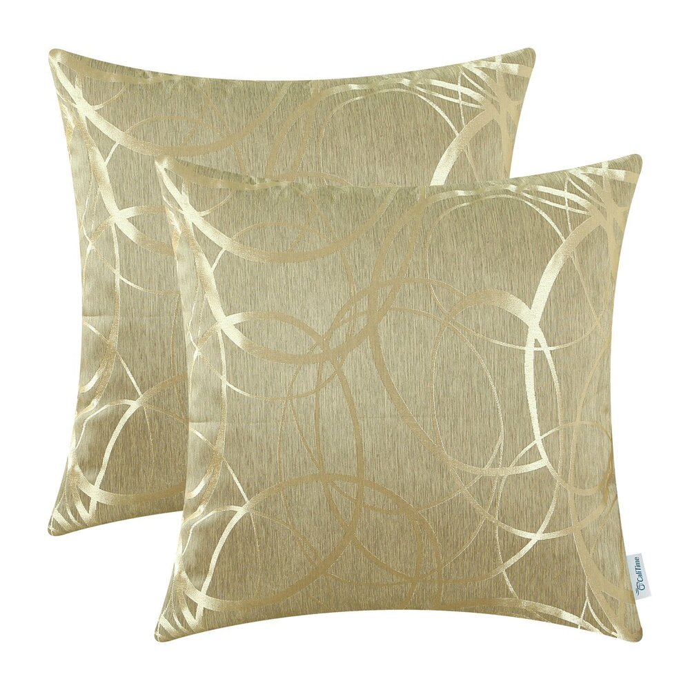 4578 Throw Pillow Cases CaliTime Modern Shining Dull Contrast Circles Rings